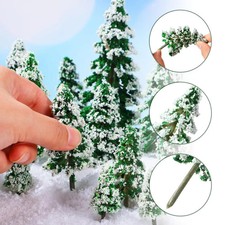 Miniatur Schnee Kiefern B&auml;ume Landschaftsmodelle Weihnachtsdeko Frost