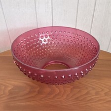 Cranberry Hobnail Lamp Shade 