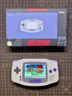 Game Boy Advance GBA SNES Purple Gray  Console with iPS Backlit LCD MOD