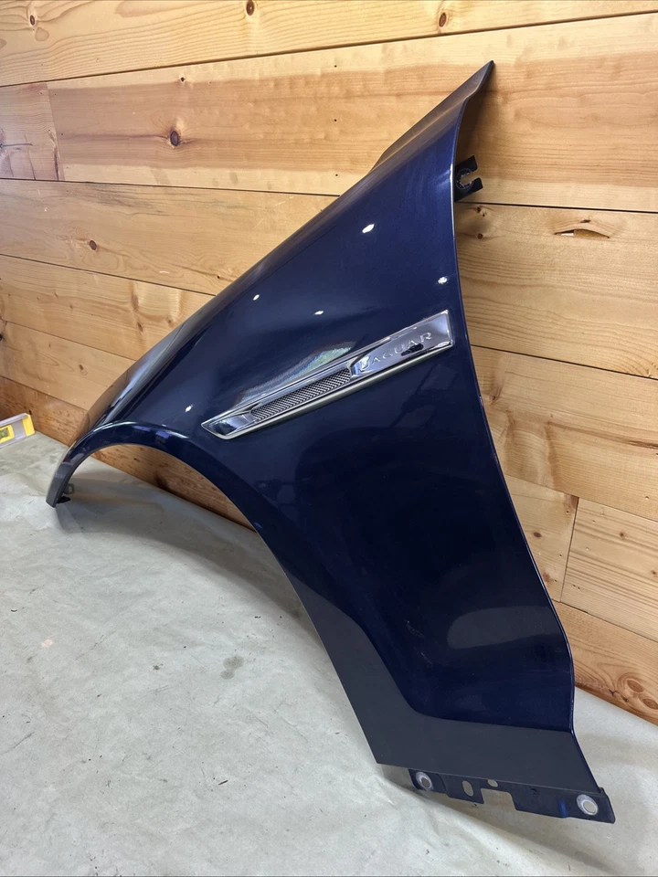 10-19 Jaguar X351 XJ XJL XJR lado del conductor izquierdo guardabarros panel de ala AZUL JBM OEM Foto 3 de 4