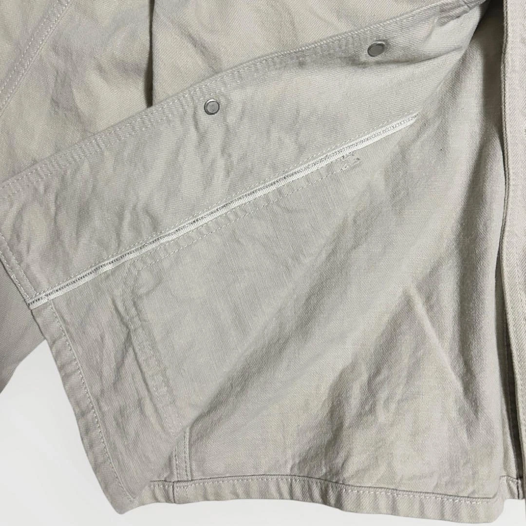 visvim Men's Stand Collar Coverall Jacket Beige Size M Light Outerwear #FJ AAA image 5