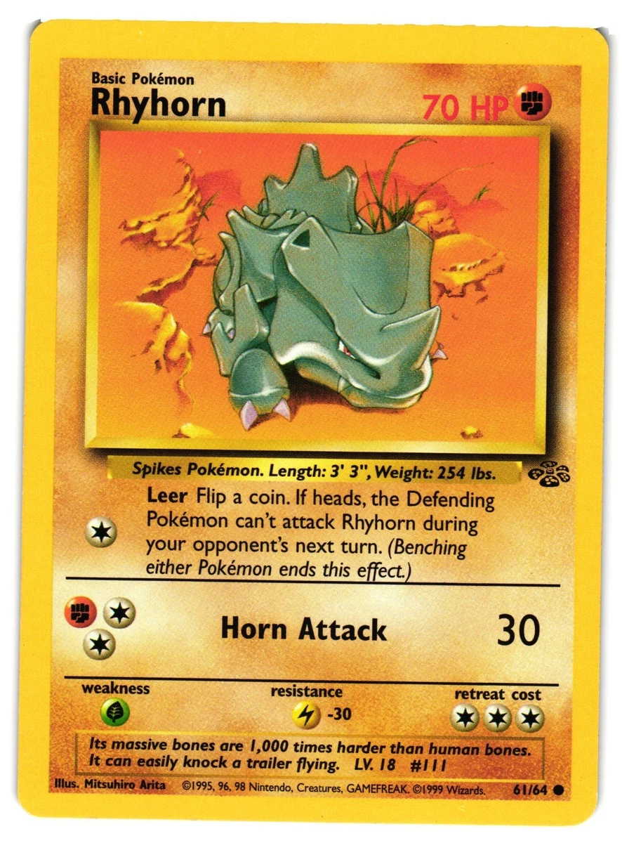 Rhyhorn Pokémon TCG Cards for sale | eBay