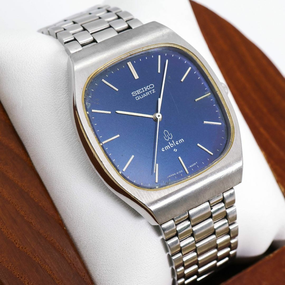 Vintage Seiko Emblem Quartz Watch for Men in Blue Unknown Condition