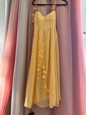 ASTR The Label | Halcyon 3D Flower Appliqué Midi Dress - Yellow / S