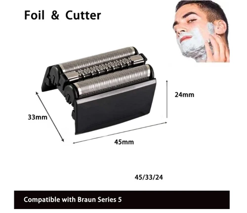 2 Pack 52B Replacement Foil & Cutter Cassette For Braun Series 5 Electric Shaver - Picture 9 of 12