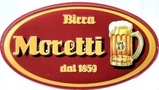 ANCIENNE TÔLE BIRRA MORETTI DAL 1859 BIÈRE ITALIENNE OLD BÉER PLATE