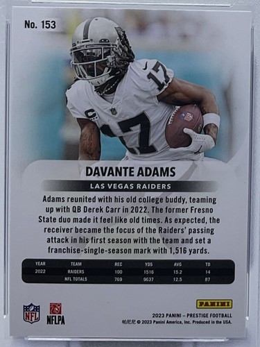 Davante Adams PSA 10 - 2023 Panini Prestige - Raiders, Rams, Jets, Fresno State - 第 8/8 張圖片