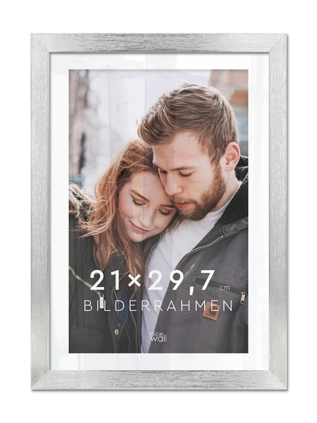 Bilderrahmen Frame Fotorahmen Rahmen Bilder Foto Posterrahmen Silber 21X29,7 Cm-image