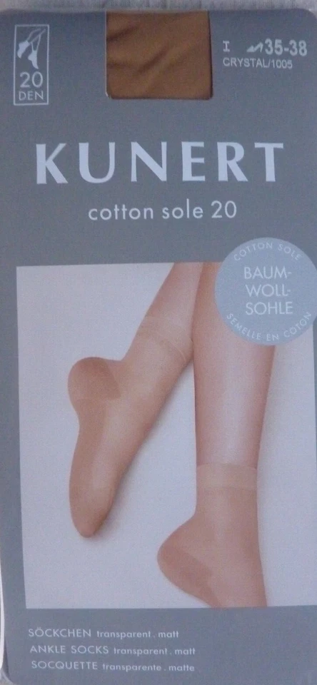 KUNERT Damen Söckchen COTTON SOLE 20 Baumwollsohle 35-38 39-42 Socken - Bild 1 von 1