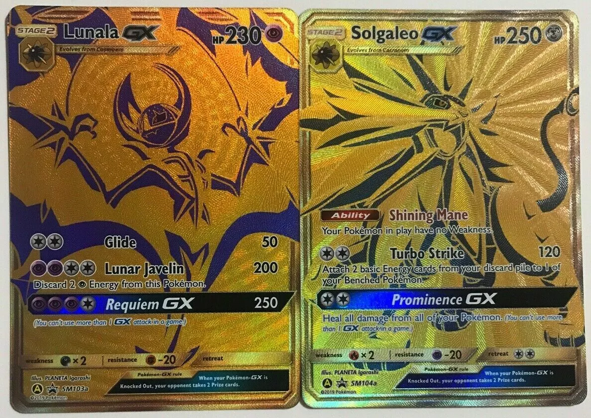 Solgaleo & Lunala - Pokemon Celebration 4 Card Lot - Legendary Holo Foil -  015/025 & 021/028