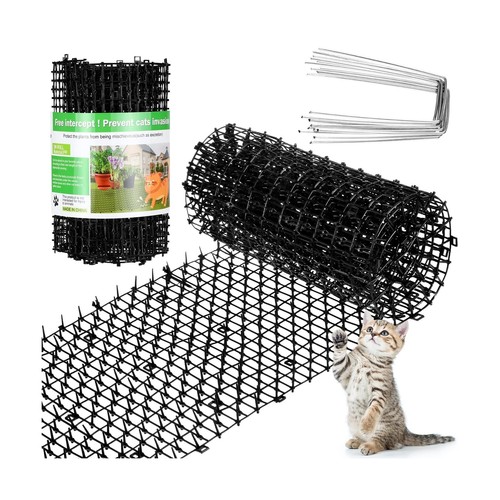 2 Pcs Cat Scat Mat with Spikes 19.7 ft Cat Deterrent Mats Cat Repellent