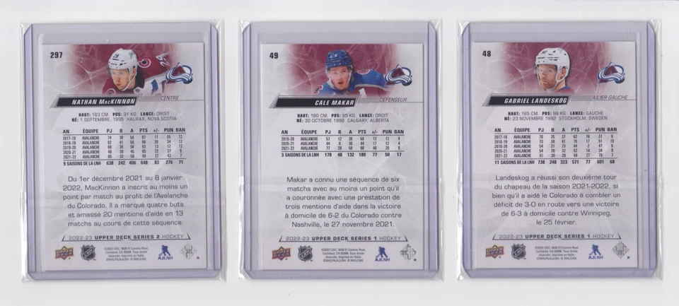 2022-23 UPPER DECK SERIES 1, 2 & EXTENDED FRENCH BASE PARALLEL - DROP DOWN LIST - Image 2 of 4