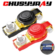 2x Car Battery Terminal Connectors Universal Positive Negative Wire Post Clamp