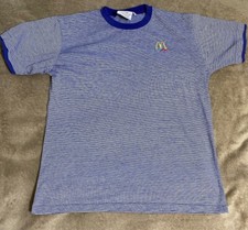 VTG Crest Mcdonalds Shirt Sz Small Made In Usa Striped Single Stitch
