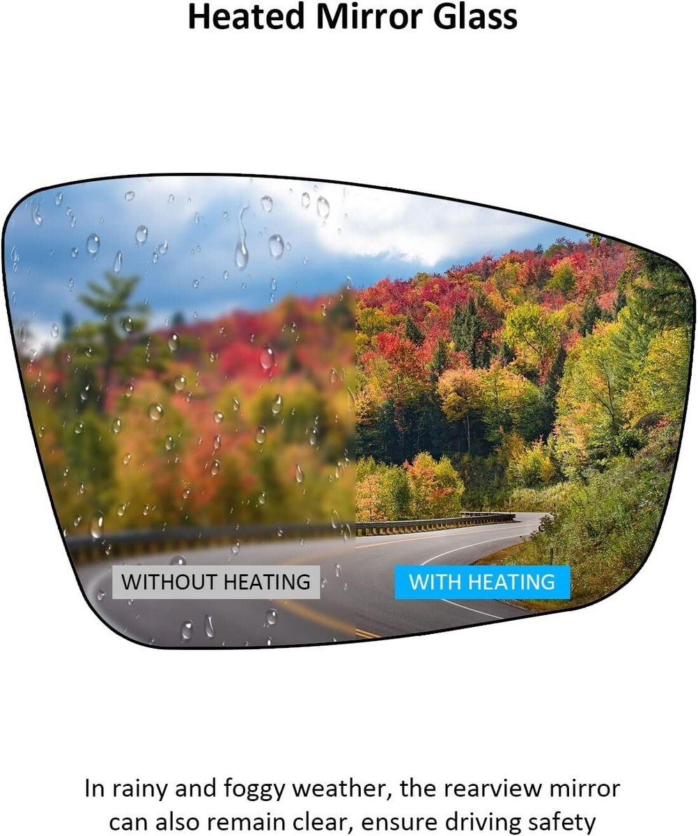 Passenger Side Mirror Glass For Volkswagen Beetle, Jetta, Passat - RH Replacement