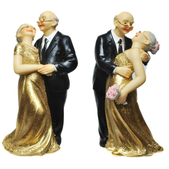 190079 1x Gold-Hochzeitspaar zur goldenen Hochzeit Geschenkidee Geschenk