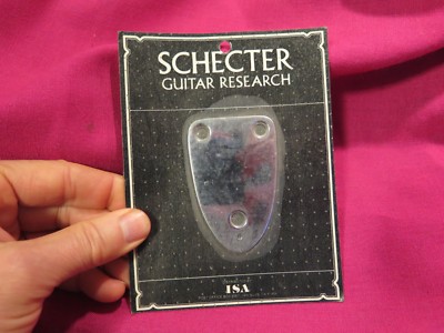vintage 1970's usa Schecter 3 bolt silver neck plate for 70's strat scorcher tel