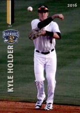 2016 Charleston RiverDogs Grandstand 18 Kyle Holder San Diego California CA Card
