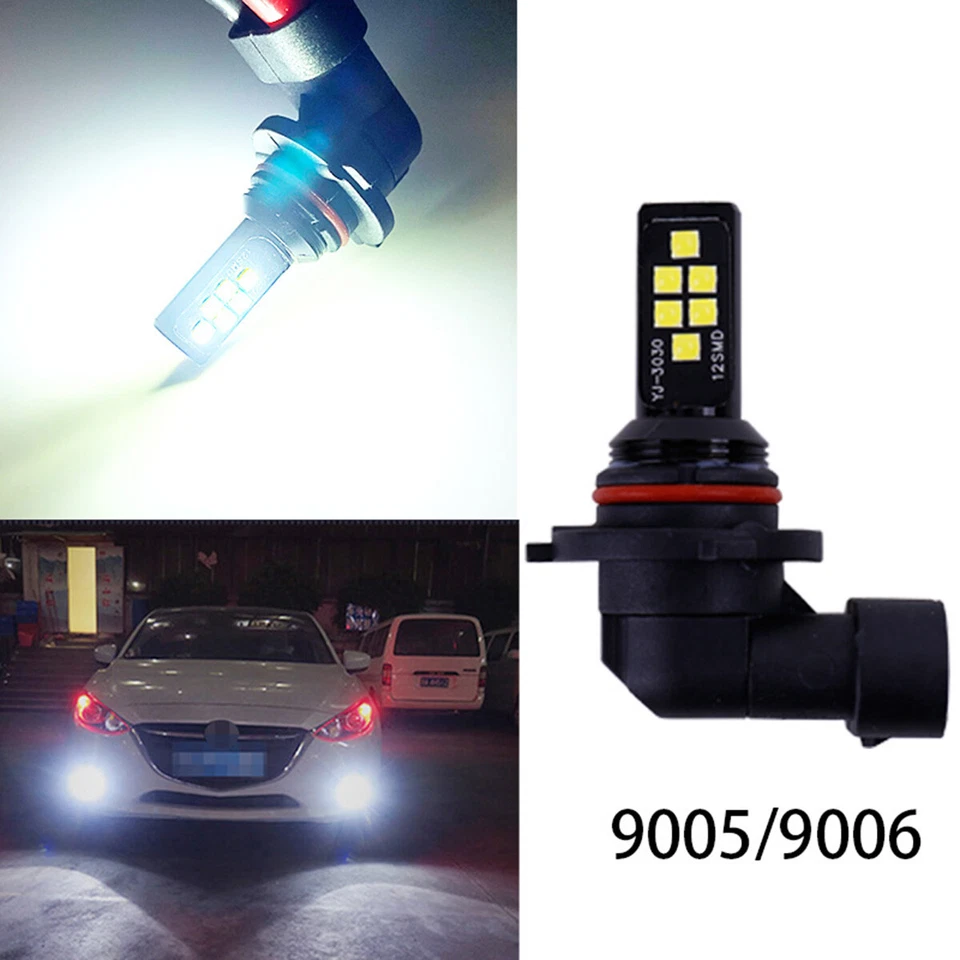 SOCAL-LED 2x 9005 Bombilla Diurna Alto Brillo Actualizada 3030 SMD Lámpara Colorida Foto 4 de 4