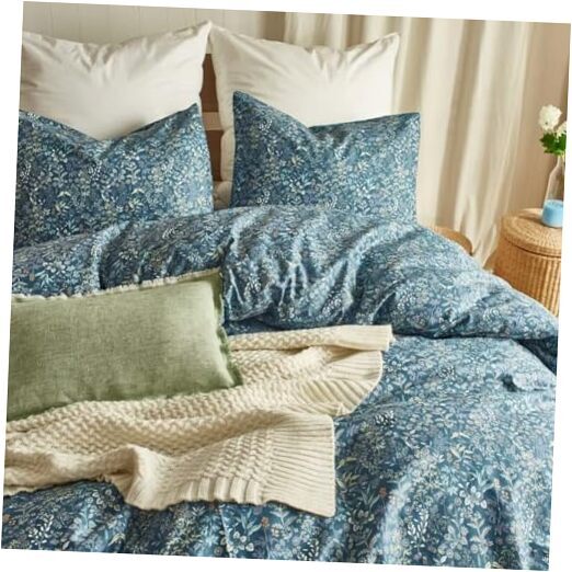 Comforter Set Cute Blue Floral Bedding Comforter Set Queen 011 Blue Floral-image