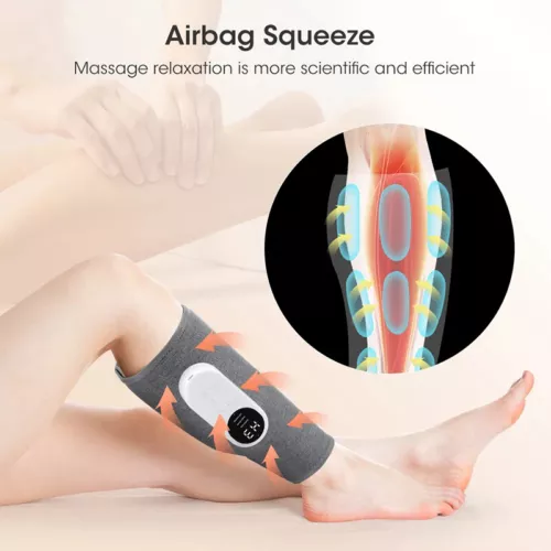 3 Modes Leg Massager Cordless Calf Air Compression Massager W/ Heat Pain Relief - Picture 10 of 25