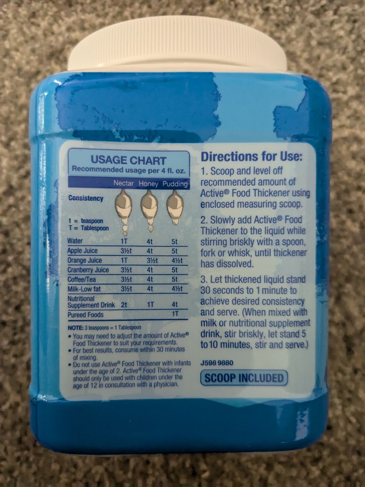 Thick-It Thickener (Active) Drink, Liquid, Food - UNFLAVORED, 10 ounce Container