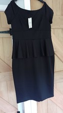 BNWT PAPAYA WEEKEND BLACK SCUBA POLYESTER SPECIAL OCCASION DRESS - 18.