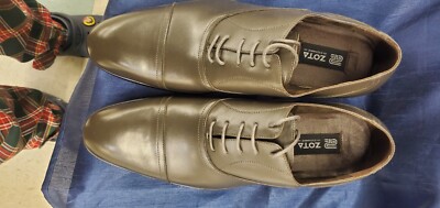 Zota Exchange dress shoes Zota Exchange Mens Black Leather Square Apron Toe Loafers  main image 4