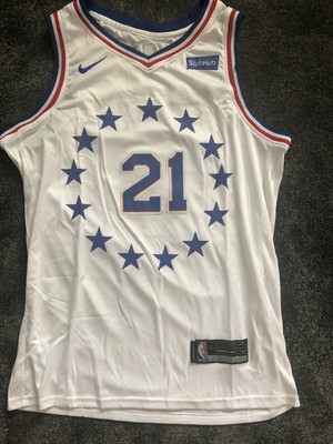 white embiid jersey