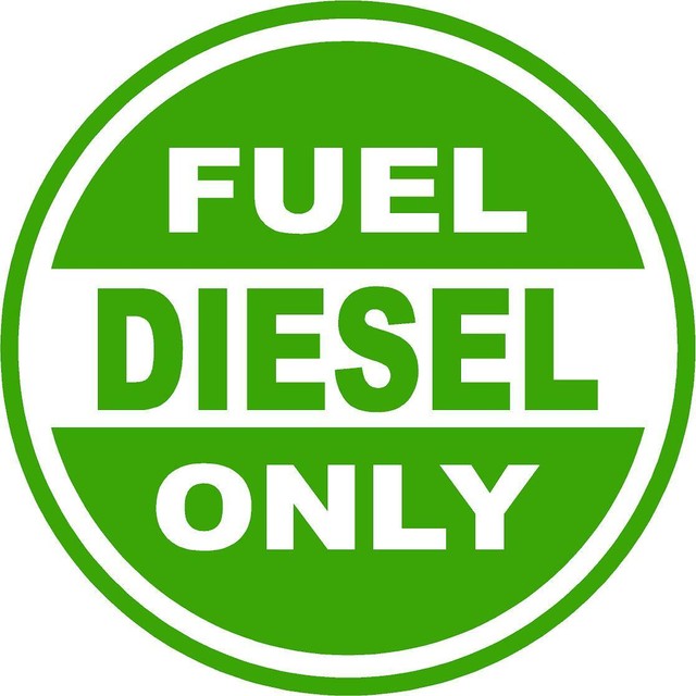 Diesel Fuel Only CIRCLE Sticker decal gas fuel tank weatherproof vinyl