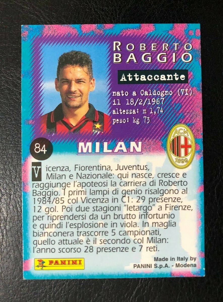 ROBERTO BAGGIO CARD CALCIO 97 PANINI n 84 NEW MINT | eBay