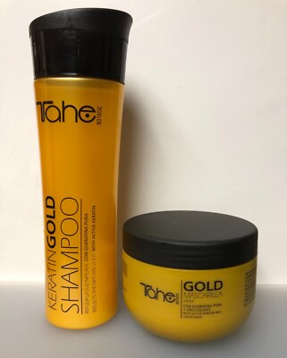 TAHE BOTANIC HAIR SYSTEM KERATIN GOLD SHAMPOO PLUS MASK 300 ML / 10.14 fl. oz