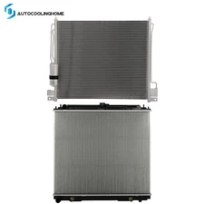 Cooling Radiator And A/C Condenser For 2005-2015 2016 2017 Nissan Frontier 2.5L