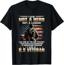 I Am Not a Hero Not a Legend Shirt, One Percent US Veteran Tee, Proud Military V