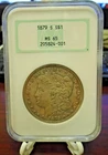 1879 S United States Morgan Silver Dollar NGC MS 65 Toned Classic Old Holder
