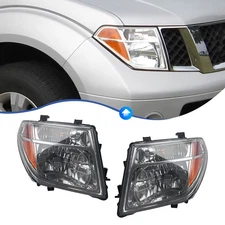 L+R For 2004 2005 20006 2007 Pathfinder Headlights Headlamps Chrome Durable