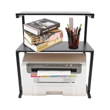 3-Tier Table Storage Shelf Home Office Desktop Storage Rack Desk Printer Stand