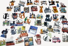 10 NEW Stickers Cute Cat Kitty Theme Journal Laptops Decal Bottle Scrapbooking