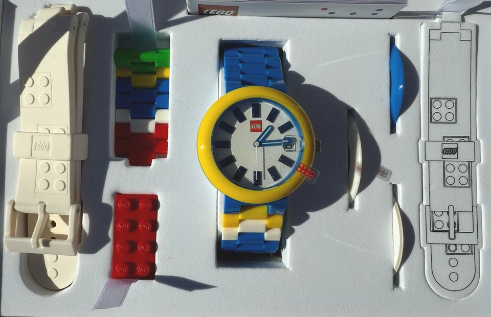 lego Watch SYSTEM RARE WITH BOX NEVER USED SHIPS FROM USA BLUE BRICK WATCHFACE - Image 3 of 4