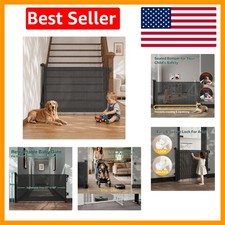 Space-Saving Retractable Baby Gate for Stairs and Doorways - 37-55