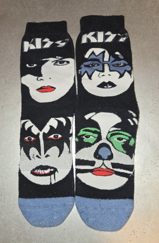 KISS Band Good Luck Socks Used