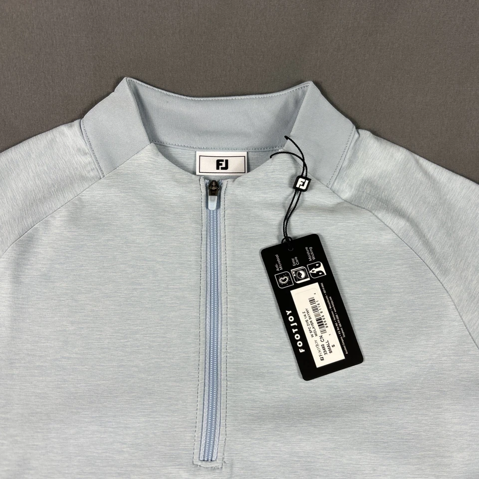Pullover de golf FootJoy para mujer color espacial 1/4 cremallera pequeño Skyway poliéster precio de venta sugerido por el fabricante 115 USD Foto 2 de 4