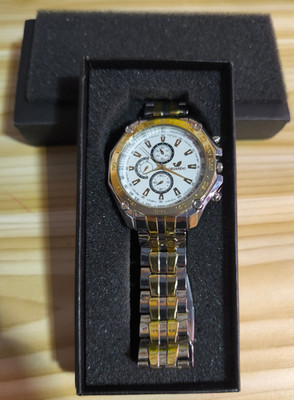 Orlando Herren Uhr Silber goldfarbend weißes ziffernblatt
