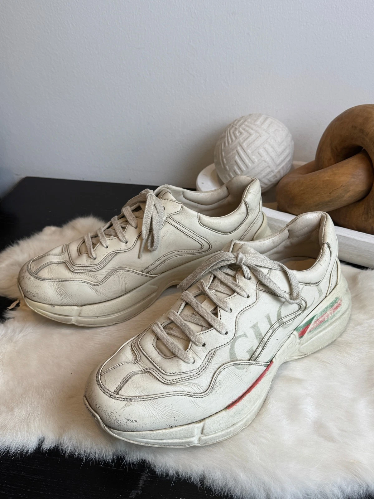 Baskets GUCCI Rhyton ivoire homme 7EU (femme 40EU)