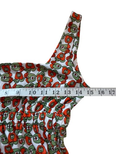 Vintage Alexa From Sunny California Maxi Tank Dress Apple Pattern Damen XS/S 70s - Bild 9 von 13