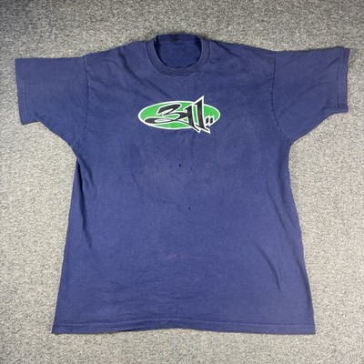 Vintage 90s 311 Band Shirt Mens XL Navy Grassroots Omaha Concert
