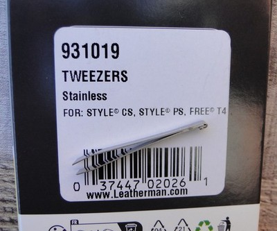 Leatherman  Tweezers Replacement for Style  CS & Style  PS & Free  T4 #931019