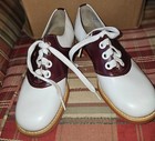 Vintage 1960s-70s womens Deadstock Saddle Shoes 6.5 Halloween sock hopTrios
