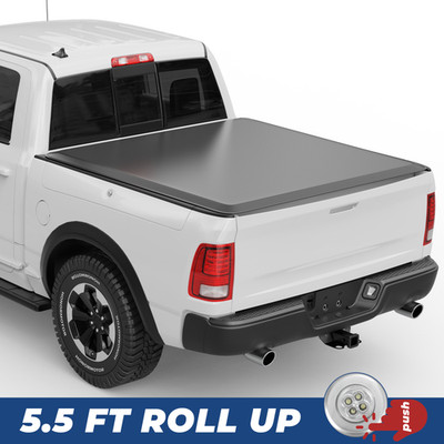 66'' 5.5FT Tonneau Cover Roll Up Soft for 09-26 Ford F-150 F150 Short Bed on Top