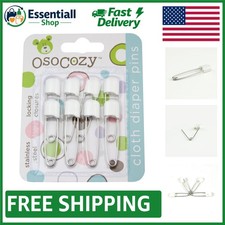 Versatile 8 Count Diaper Pins - Sturdy Stainless Steel with Safe Locking Feature